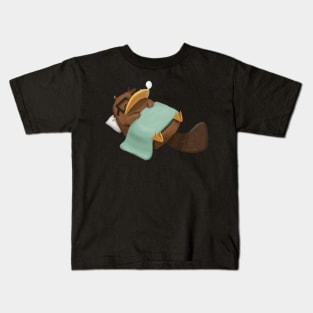 Nerdy Platypus Nap Master Kids T-Shirt